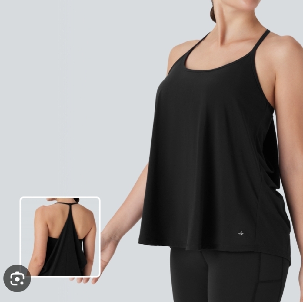 HALARA Black Nylon-Blend Tank Top